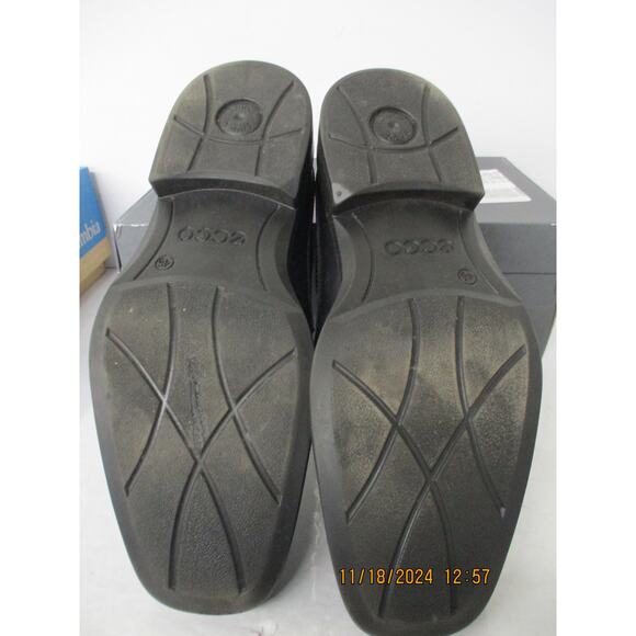 Used ECCO Men Lace-Up Shoes - Black Leather, Size 12-12.5